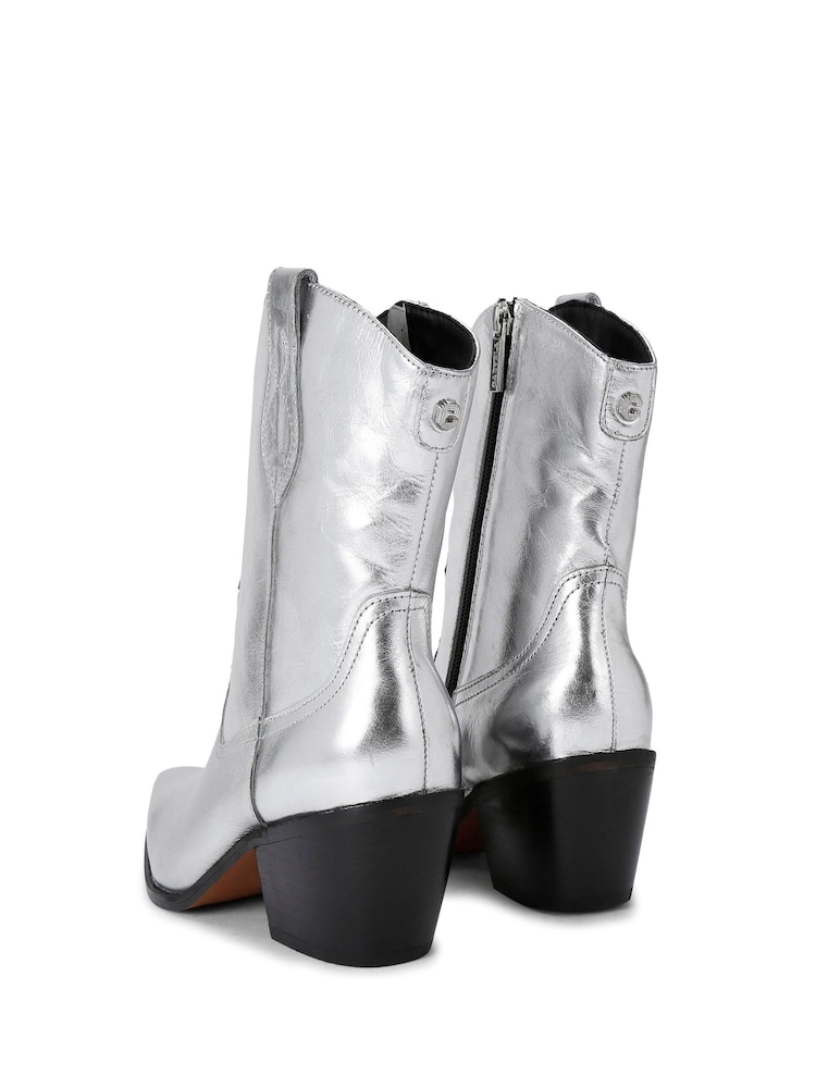 Carvela Silver Chrome Maven Boots - Image 4 of 5