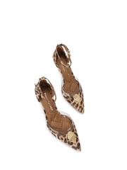 Kurt Geiger London Belgravia Vinyl High Brown Shoes - Image 4 of 5