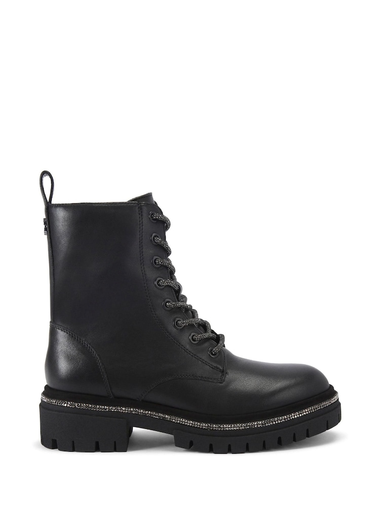 Carvela Dazzle Lace-Up Black Boots - Image 2 of 5
