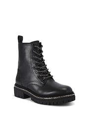 Carvela Dazzle Lace-Up Black Boots - Image 3 of 5