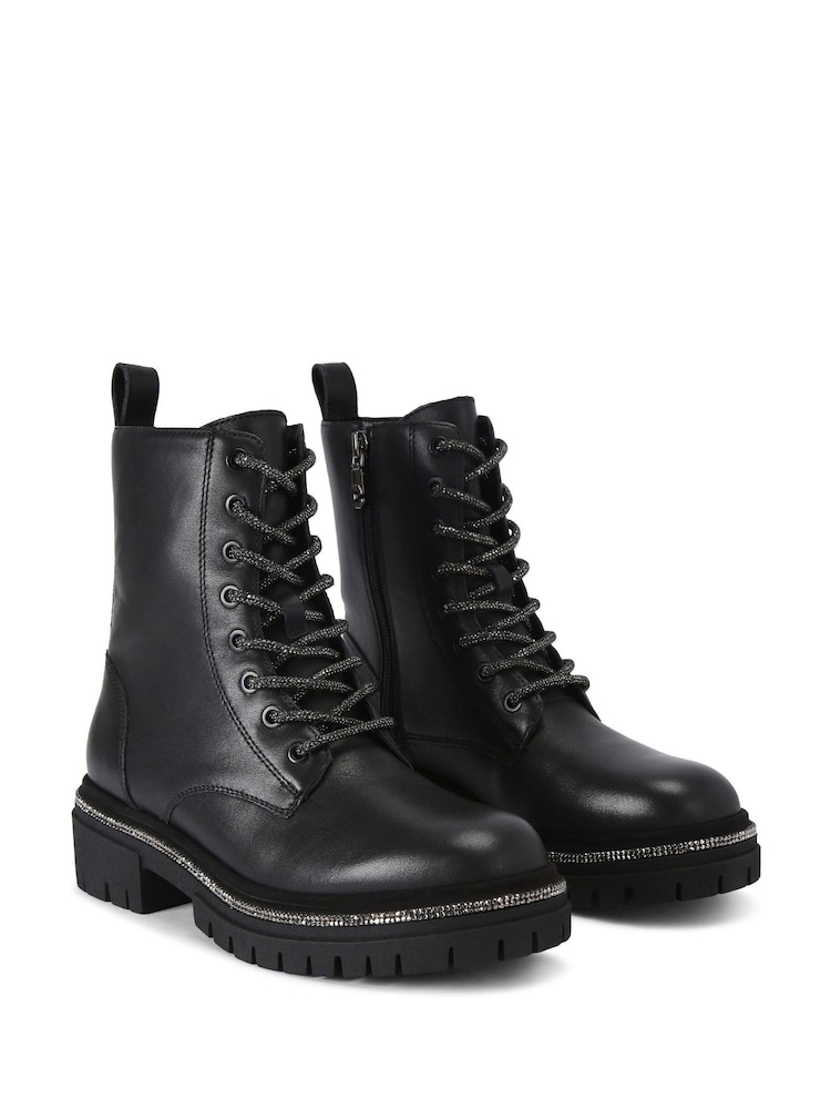 Carvela Dazzle Lace-Up Black Boots - Image 5 of 5