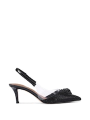 Kurt Geiger London Belgravia Vinyl Slingback Black Shoes - Image 2 of 5