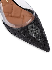 Kurt Geiger London Belgravia Vinyl Slingback Black Shoes - Image 5 of 5