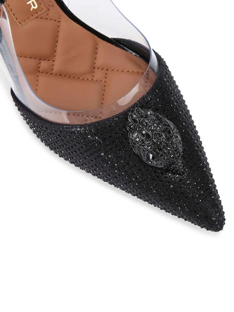 Kurt Geiger London Belgravia Vinyl Slingback Black Shoes - Image 5 of 5