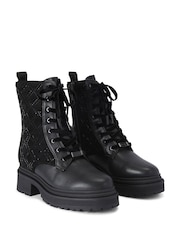 Carvela Show Stomper Black Boots - Image 3 of 4