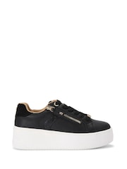 Negro - KG Kurt Geiger Lottie Lace-Up Trainers - Imagen 1 de 5