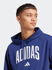 adidas Blue Collegiate Hoodie - Image 4 of 7
