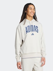 adidas Grey Collegiate Hoodie - Image 3 of 7