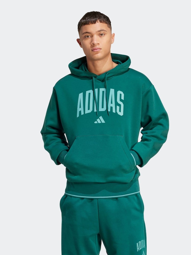 adidas Green Collegiate Hoodie - Image 1 of 6 adidas Green Collegiate Hoodie - Image 1 of 6