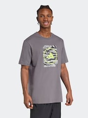 adidas Grey Camo Shape Graphic T-Shirt - Image 3 of 6