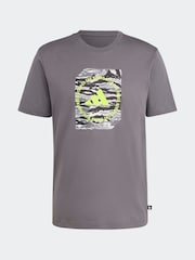 adidas Grey Camo Shape Graphic T-Shirt - Image 6 of 6