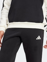 adidas Black Sportswear Fleece Colourblock Hooded Tracksuit - Image 5 of 8