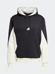 adidas Black Sportswear Fleece Colourblock Hooded Tracksuit - Image 7 of 8