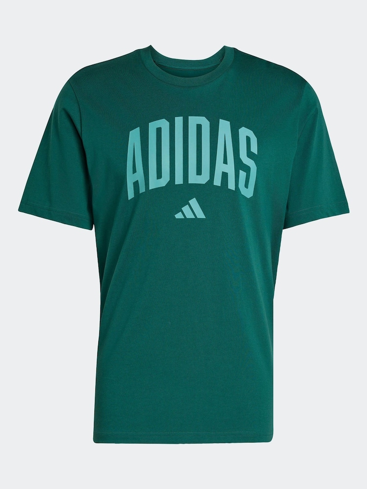 adidas Green Collegiate Lineage Graphic T-Shirt - Image 6 of 6