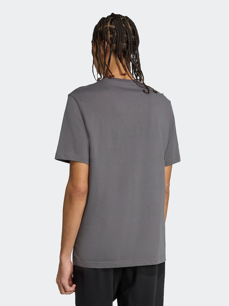 adidas Grey Camo Logo Graphic Print 100% Cotton T-Shirt - Image 2 of 6