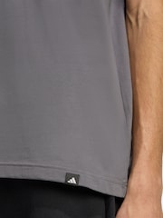 adidas Grey Camo Logo Graphic Print 100% Cotton T-Shirt - Image 5 of 6