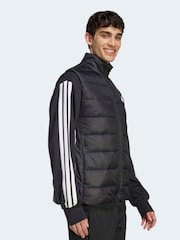 adidas Black Essentials CLIMAWARM 3-Stripes Light Down Vest - Image 3 of 6