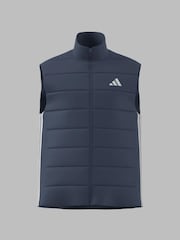 adidas Blue Essentials CLIMAWARM 3-Stripes Light Down Vest - Image 1 of 1