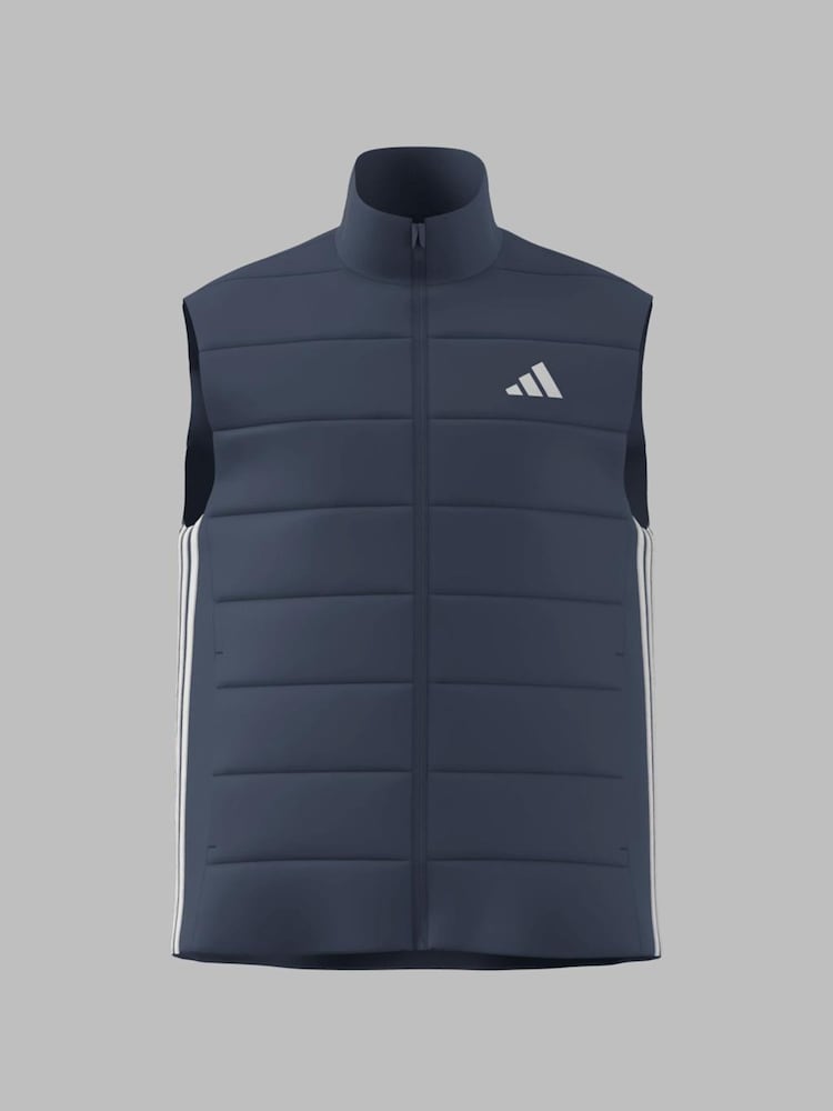 adidas Blue Essentials CLIMAWARM 3-Stripes Light Down Vest - Image 1 of 1