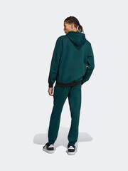 adidas Green Sportswear Fleece Colourblock Hooded Tracksuit - Image 2 of 8
