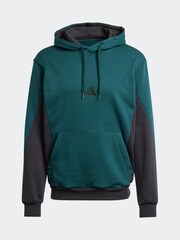 adidas Green Sportswear Fleece Colourblock Hooded Tracksuit - Image 7 of 8