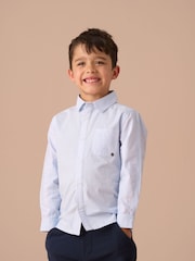 Angel & Rocket Blue Chase Orange Colour Block Smart 100% Cotton Shirt - Image 1 of 7