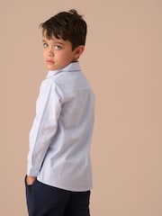Angel & Rocket Blue Chase Orange Colour Block Smart 100% Cotton Shirt - Image 2 of 7