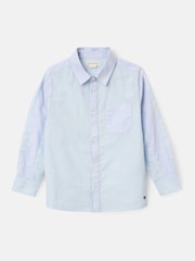 Angel & Rocket Blue Chase Orange Colour Block Smart 100% Cotton Shirt - Image 5 of 7