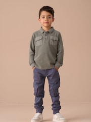 Angel & Rocket Blue Jude Smart Cargo Trousers - Image 3 of 6