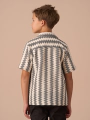 Angel & Rocket Black Cody Stone Stripe Knitted Shirt - Image 2 of 7