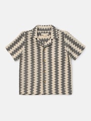Angel & Rocket Black Cody Stone Stripe Knitted Shirt - Image 5 of 7