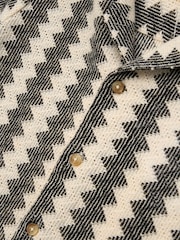 Angel & Rocket Black Cody Stone Stripe Knitted Shirt - Image 7 of 7