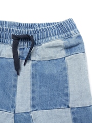 Angel & Rocket Blue Neil Patch Work 100% Cotton Shorts - Image 7 of 7