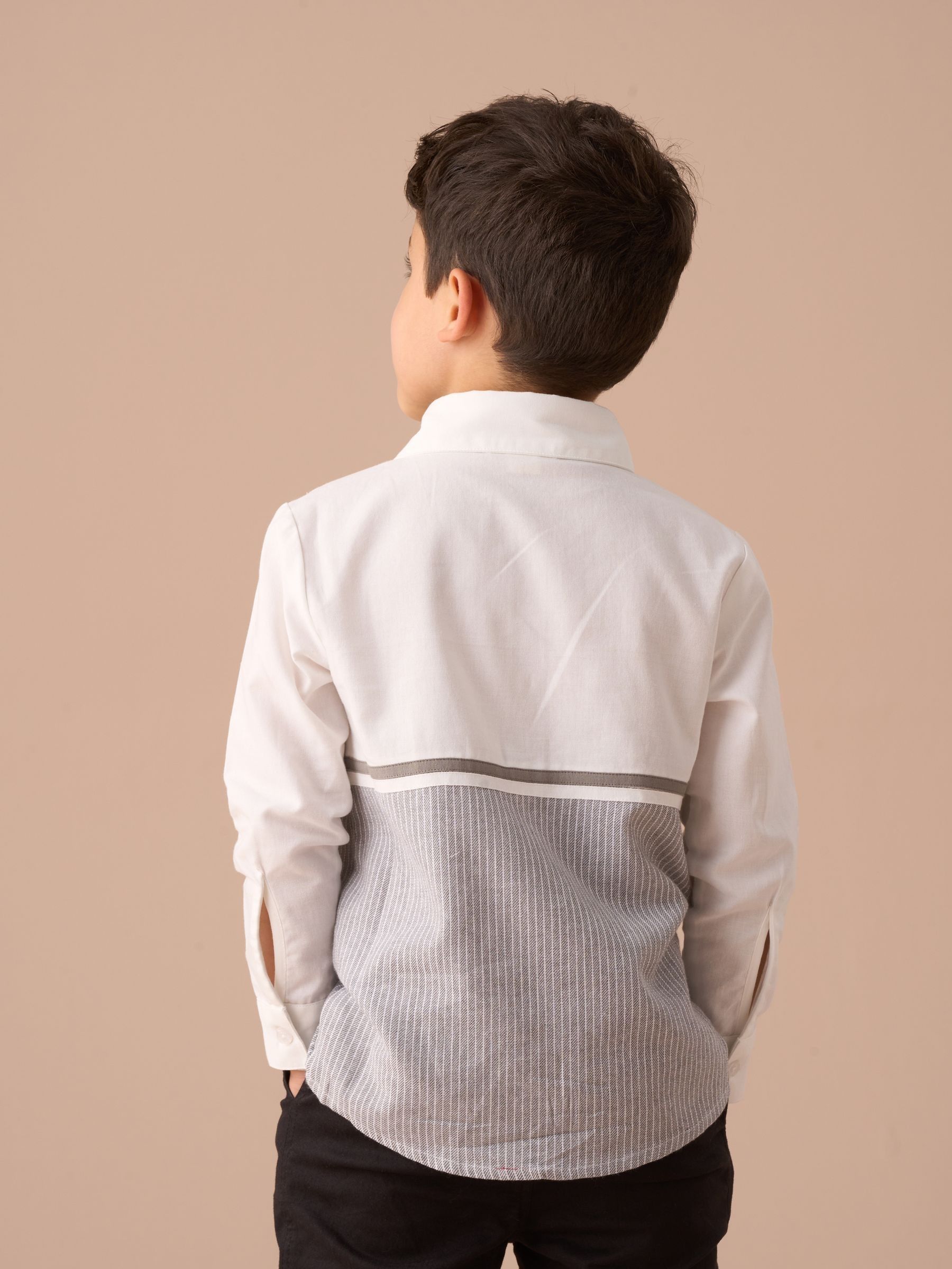 Buy Angel & Rocket Grey Hank Textured Stripe Block 100% Cotton