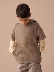 Angel & Rocket Brown Jamie Twofer Embroidered Hoodie - Image 1 of 7