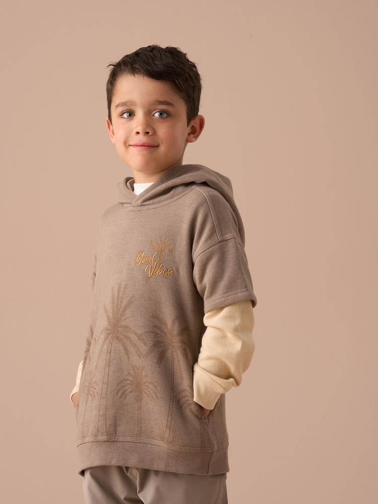 Angel & Rocket Jamie Twofer Embroidered Hoodie - Image 3 of 7