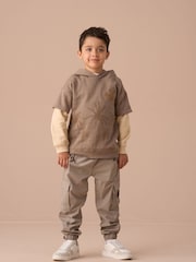 Angel & Rocket Brown Jamie Twofer Embroidered Hoodie - Image 4 of 7