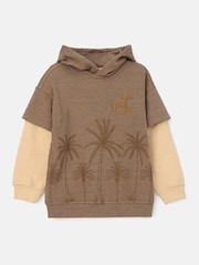 Angel & Rocket Brown Jamie Twofer Embroidered Hoodie - Image 5 of 7