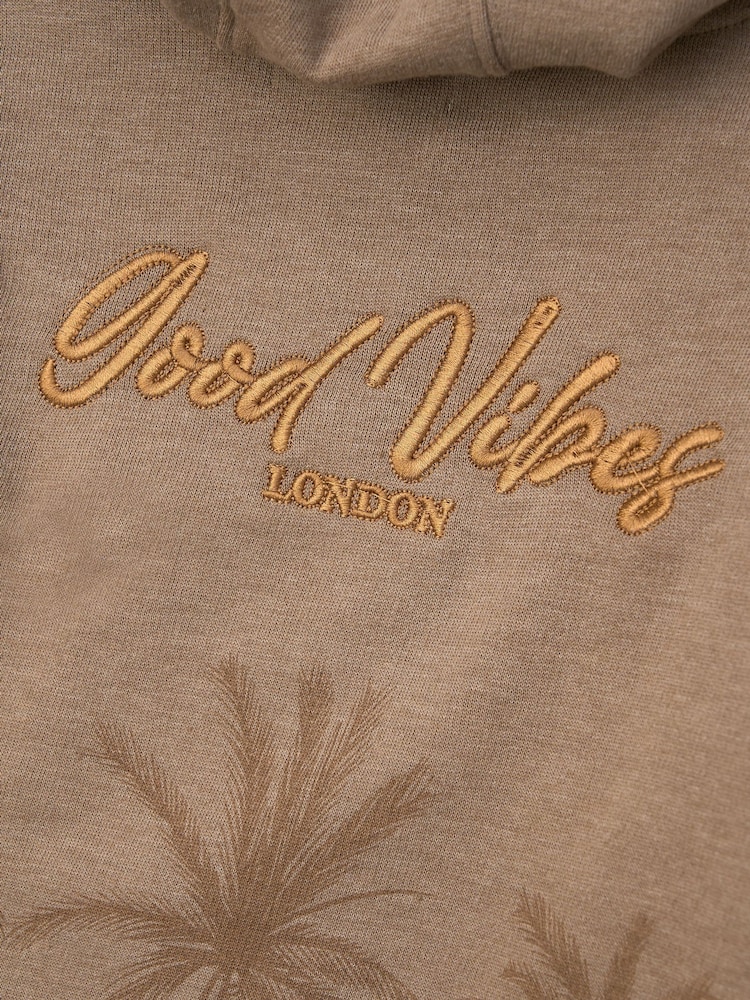 Angel & Rocket Brown Jamie Twofer Embroidered Hoodie - Image 7 of 7