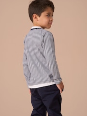 Angel & Rocket Blue Tao Smart Henley Mock 100% Cotton Shirt - Image 2 of 6