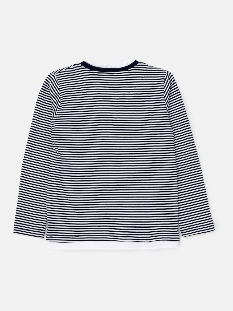 Angel & Rocket Blue Tao Smart Henley Mock 100% Cotton Shirt - Image 5 of 6
