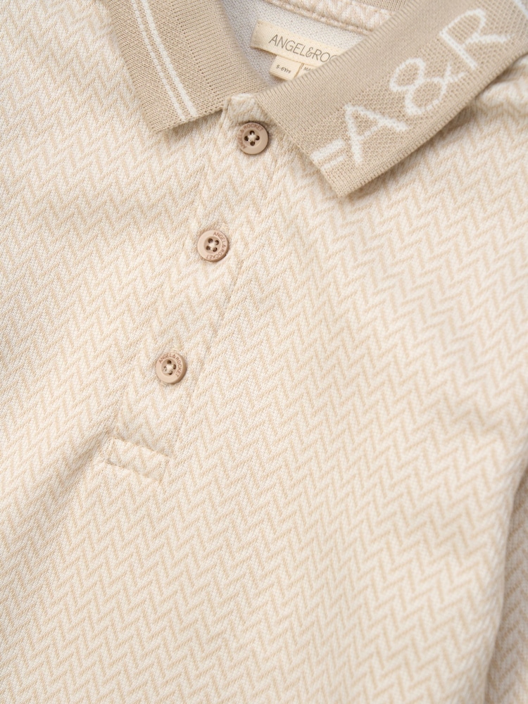 Angel & Rocket Cream Finn Smart Long Sleeve Polo Shirt - Image 6 of 6 Angel & Rocket Cream Finn Smart Long Sleeve Polo Shirt - Image 6 of 6