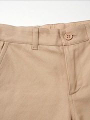 Angel & Rocket Cream Luca Textured Smart 100% Cotton Trousers - Image 6 of 6