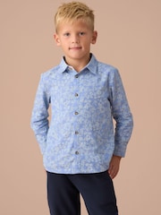 Angel & Rocket Blue Faes Chambray Floral Printed Shirt - Image 1 of 7