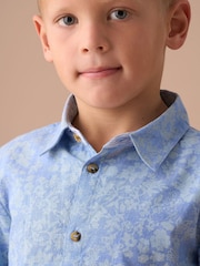 Angel & Rocket Blue Faes Chambray Floral Printed Shirt - Image 3 of 7