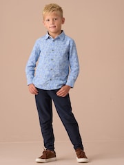 Angel & Rocket Blue Faes Chambray Floral Printed Shirt - Image 4 of 7