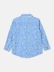 Angel & Rocket Blue Faes Chambray Floral Printed Shirt - Image 6 of 7