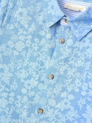 Angel & Rocket Blue Faes Chambray Floral Printed Shirt - Image 7 of 7
