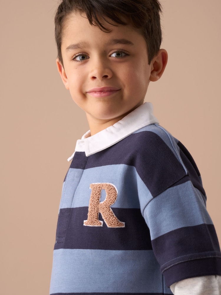 Angel & Rocket Zane Branded Stripe Twofer Rugby Shirt - Изображение 2 из 7