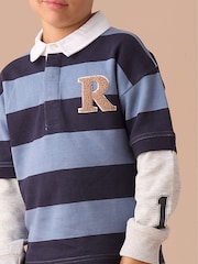 Angel & Rocket Zane Branded Stripe Twofer Rugby Shirt - Изображение 3 из 7